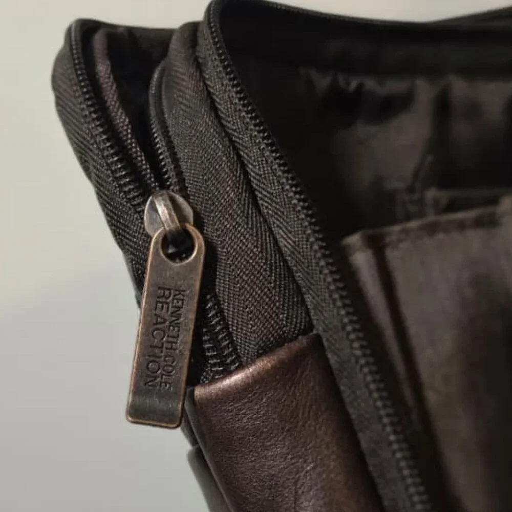Kenneth Cole Reaction Brown Leather Laptop Briefcase | Model 529601  Brand